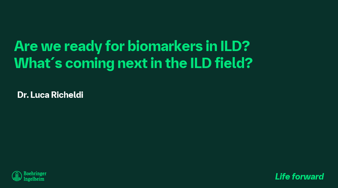 Estamos prontos para os biomarcadores na DPI? O que vem a seguir no campo das DPIs? - Dr. Luca Richeldi