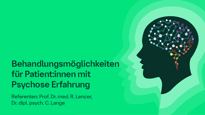 Abbildung eines Kopfes mit verschiedenfarbigen Nervensträngen