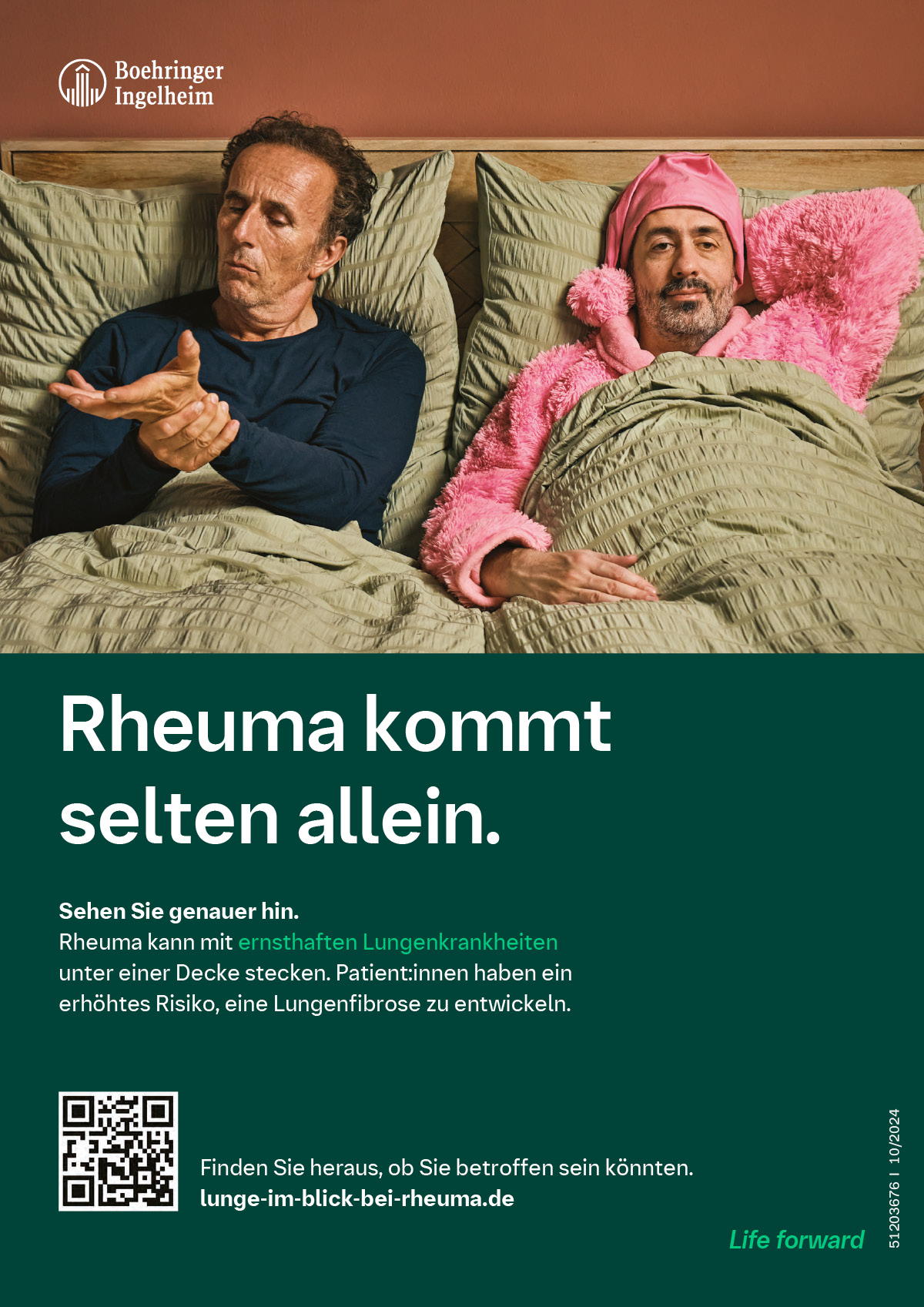 Wartezimmerposter zum Thema Rheuma und Lungenbeteiligung