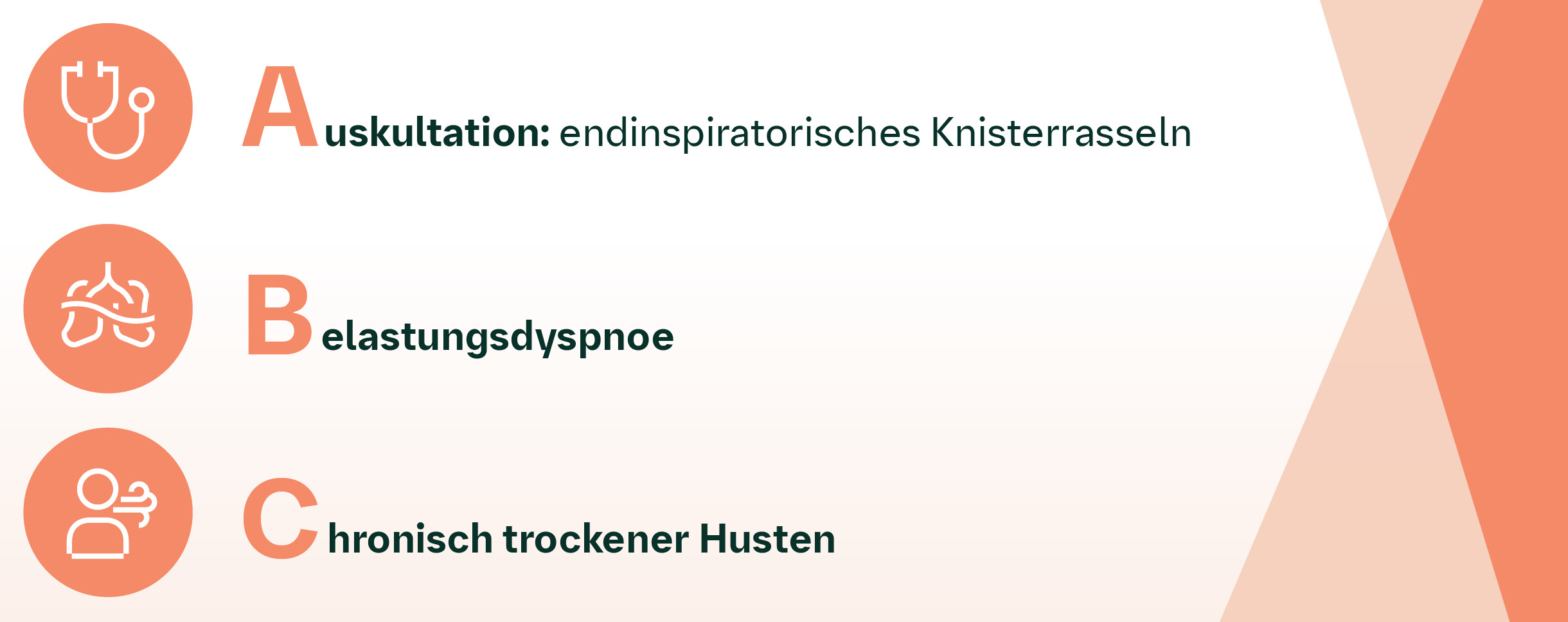 Typische Symptome einer Lungenfibrose