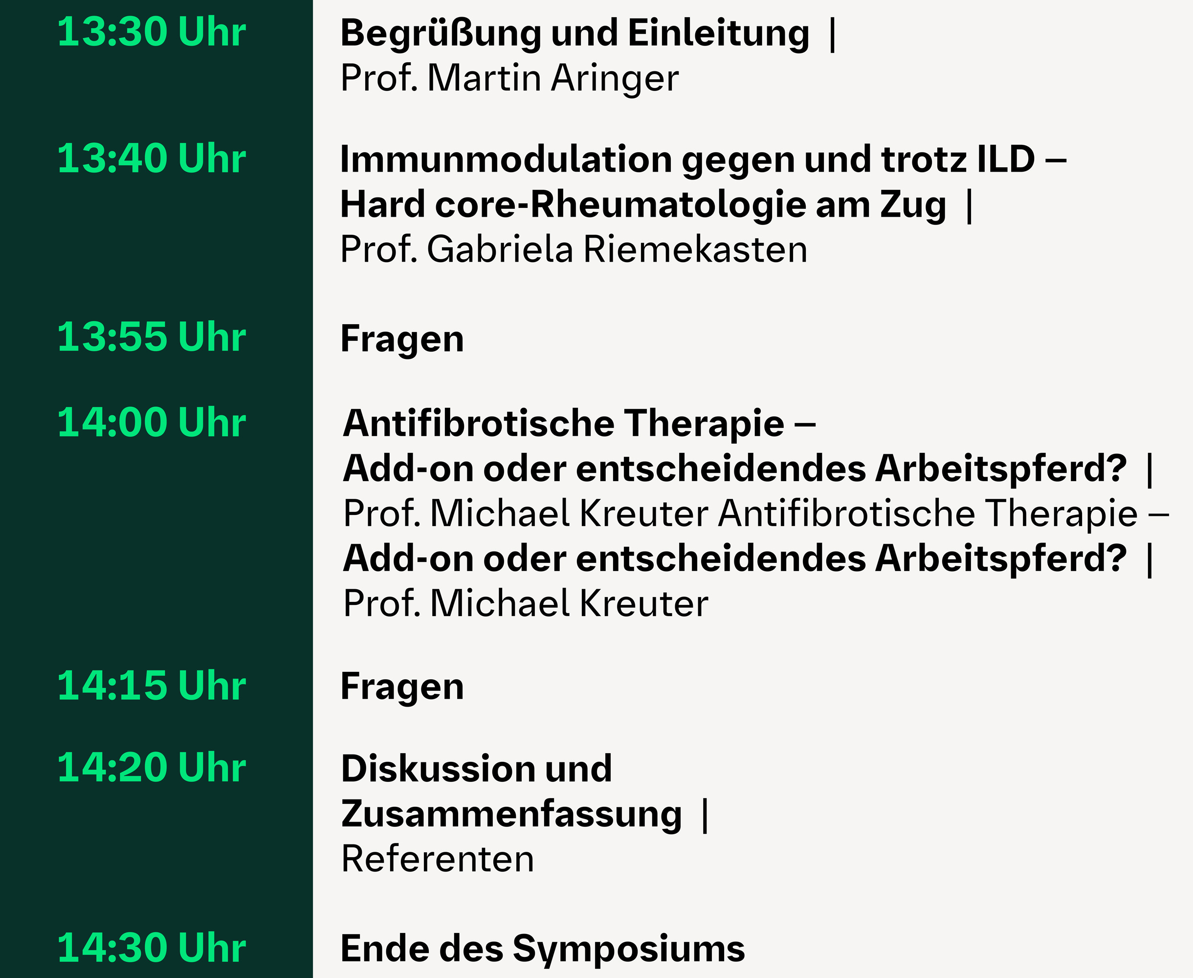 Programmübersicht Symposium RhK 2025 Boehringer Ingelheim