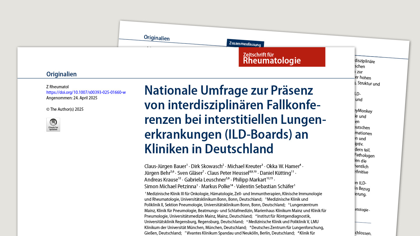 Publikation zu ILD-Boards: Nationale Umfrage zur Präsenz von ILD-Boards an deutschen Klinken 