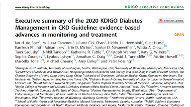 Executive summary of the 2020 KDIGO Diabetes Management in CKD Guideline…