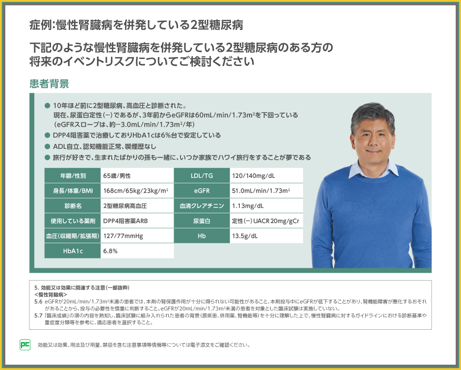 G3aで正常アルブミン尿の 2型糖尿病を併発しているCKDのリスクを考える