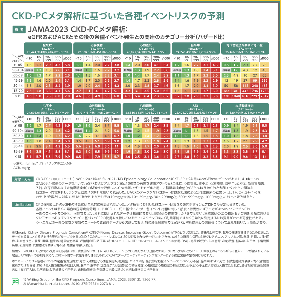 G3aで正常アルブミン尿の 2型糖尿病を併発しているCKDのリスクを考える