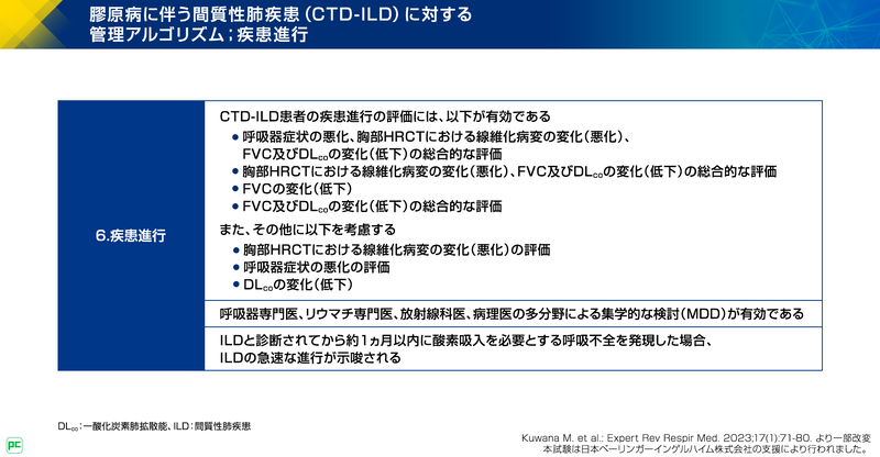 CTD-ILDのコンセンサスステートメントと管理アルゴリズム