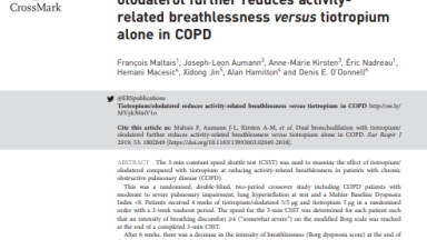 Dual bronchodilation with tiotropium/olodaterol further reduces activity-related breathlessness versus tiotropium alone in COPD