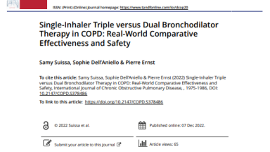 Single-Inhaler Triple versus Dual Bronchodilator Therapy in COPD: Real-World Comparative Effectiveness and Safety