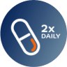 Dosing simplicity: Just 1 capsule taken twice daily