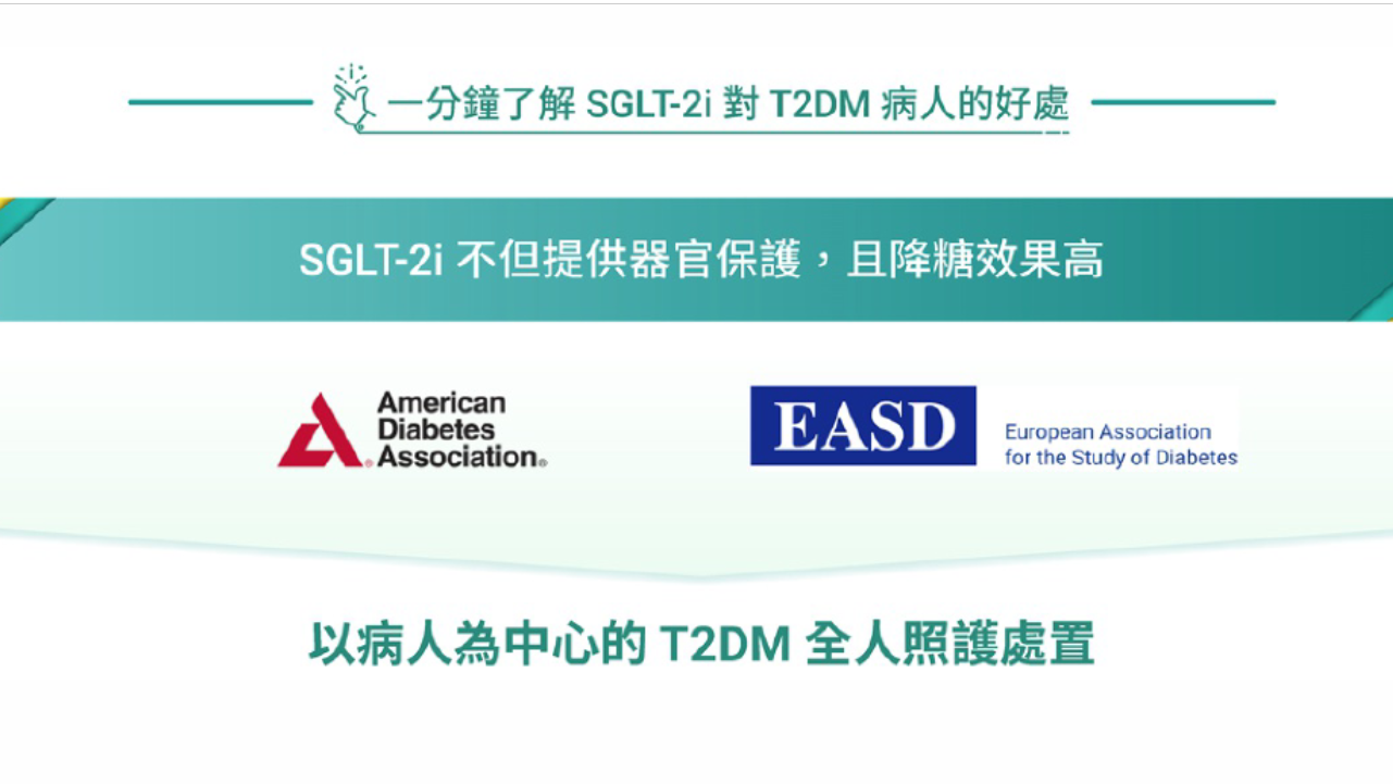 ADA/EASD 最新共識：SGLT-2i 有效降糖且能提供器官保護！