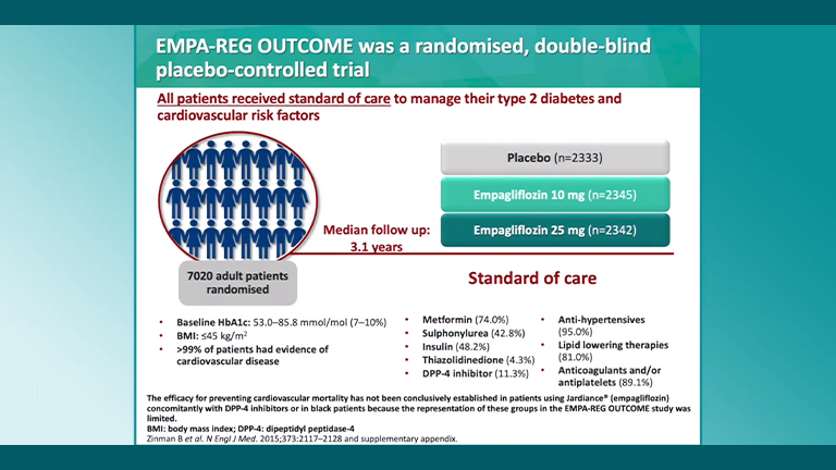 The EMPA-REG OUTCOME trial: Participants and CV mortality outcome