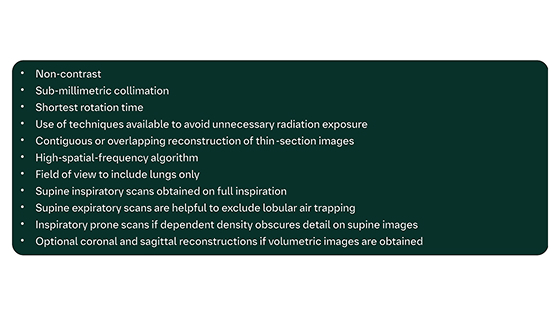 Ild Rads Algorithm Ct HRCT Technique for Evaluating ILD | ILD Radiology Rounds