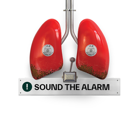 lung-shaped fire alarms with ILD