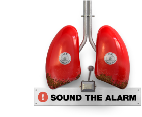 lung-shaped fire alarms with ILD